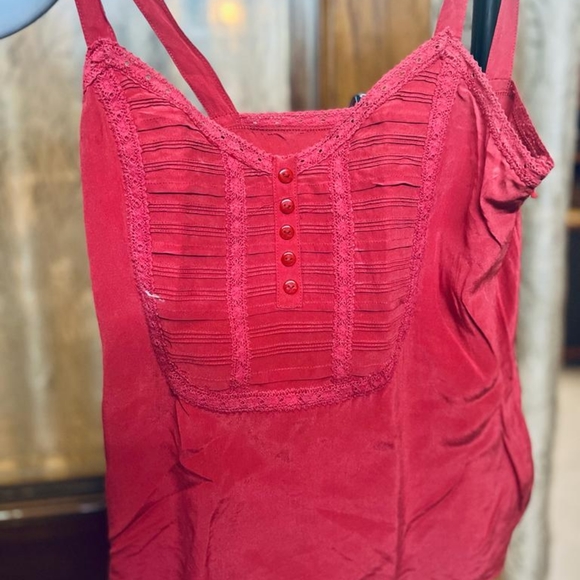 Forever New Tops - 100% Pure Silk Crepe Forever New Lace Embellished  Top